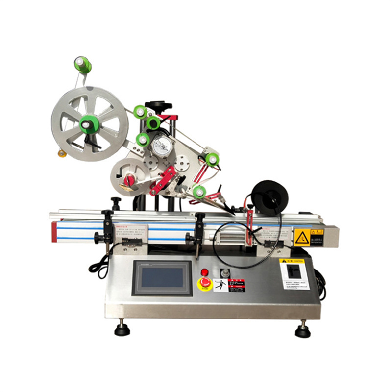 Top surface flat side automatic labeling machine