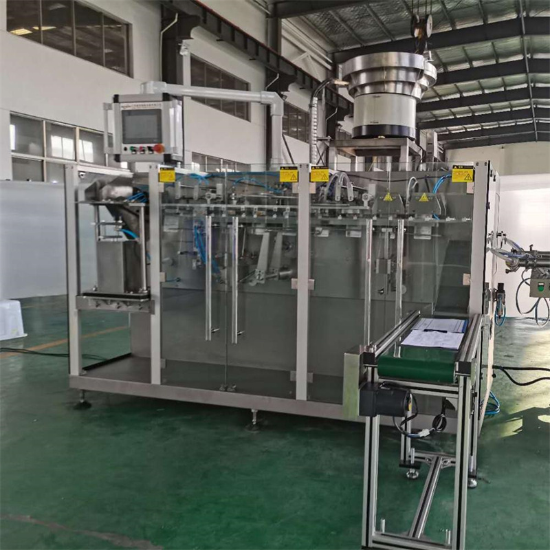 Automatic preamde bag horizontal filling capping packing machine