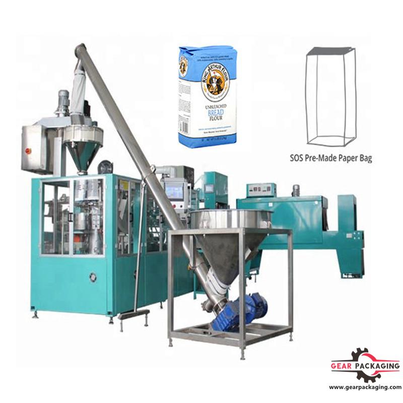 Paper bag pouch H.F.F.S. Pouch Packaging Machine automatic paper bag packaging line for flour powder