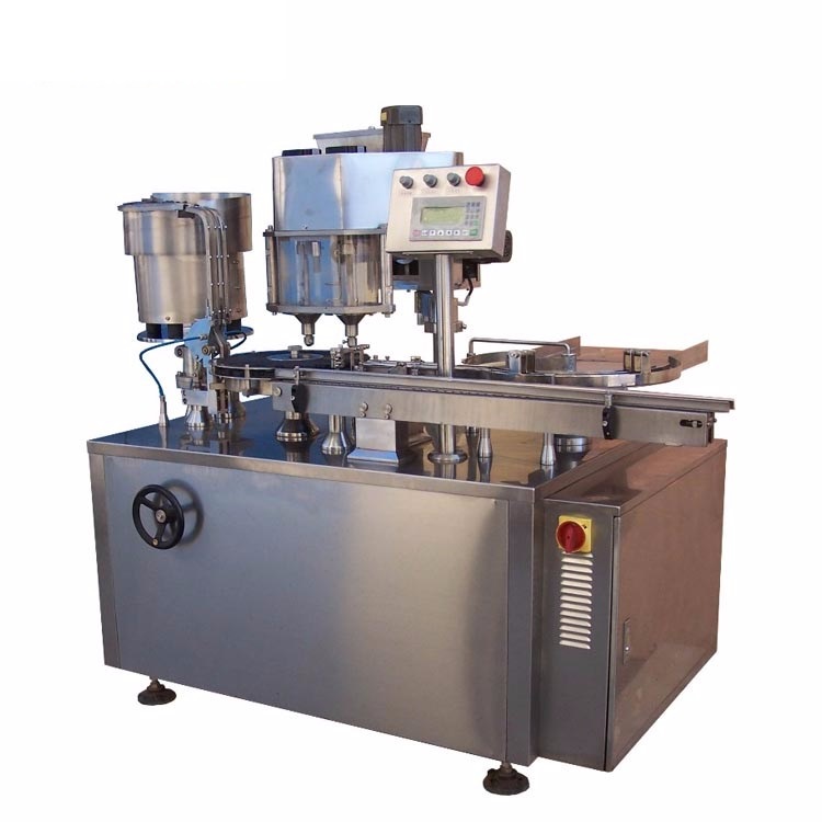 Antibiotic glass bottle powder filling rubber stopper sealing capping machine