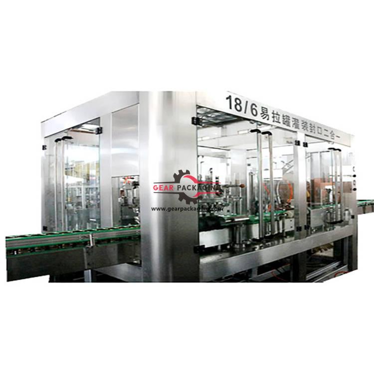 Automatic 12 nozzles rotasry beer can tin filling seaming packing line