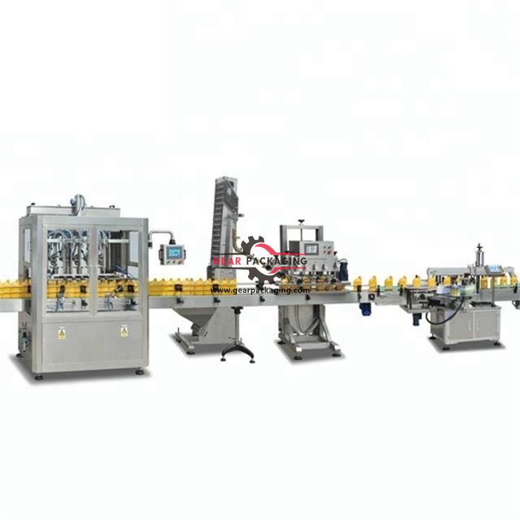 Automatic shampoo lotion oil 4 or 6 heads bottle filling capping sealing machine