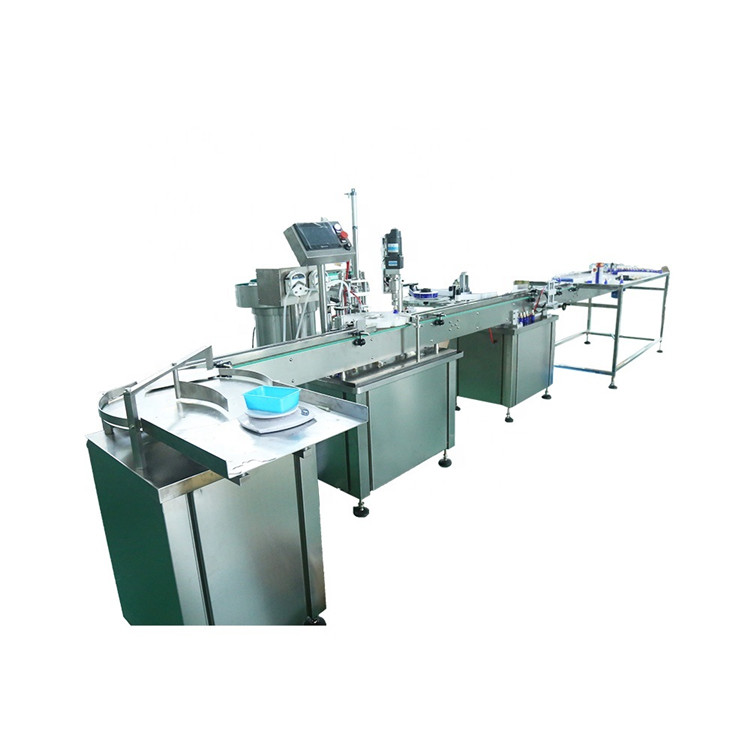 Automatic essential oil bottle filling capping labeling line